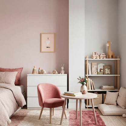Quadro Infantil I Love You rosa