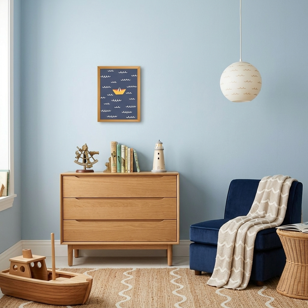 Quadro Infantil Barquinho a deriva
