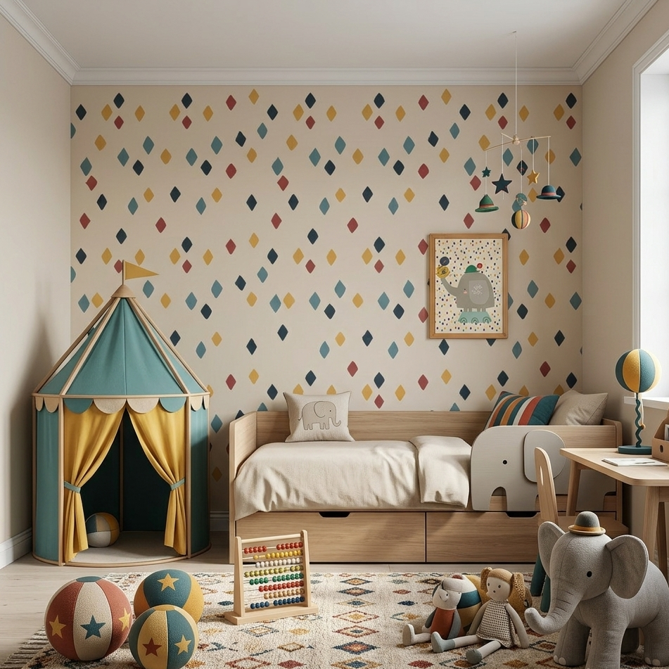 Quadro Infantil Elefante malabarista