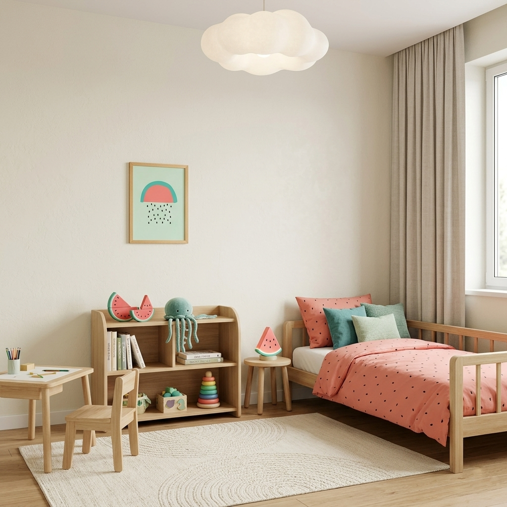 Quadro Infantil Chuva de Melancia azul