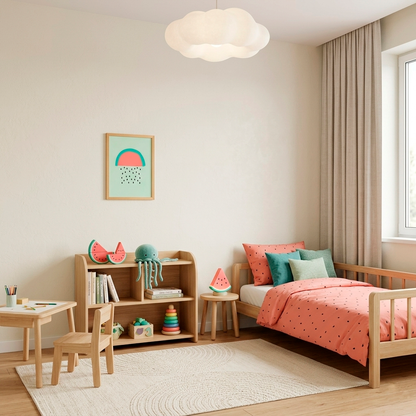 Quadro Infantil Chuva de Melancia azul