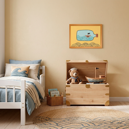 Quadro Infantil Barquinho na garrafa