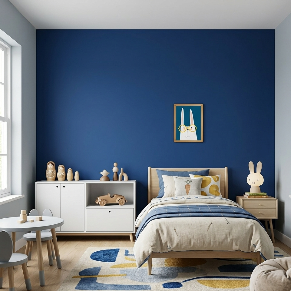 Quadro Infantil Coelho Azul