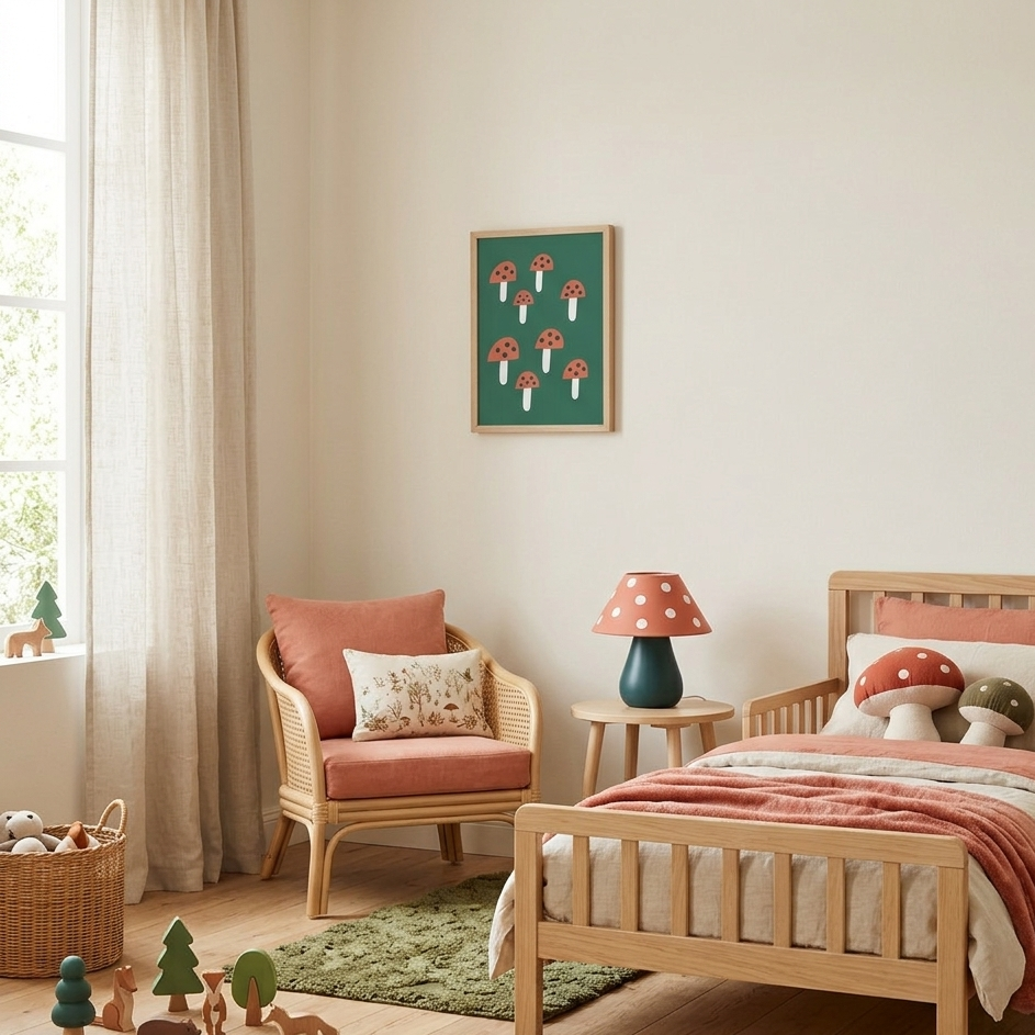 Quadro Infantil Cogumelos