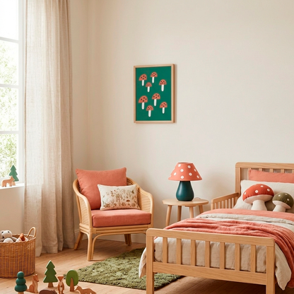 Quadro Infantil Cogumelos