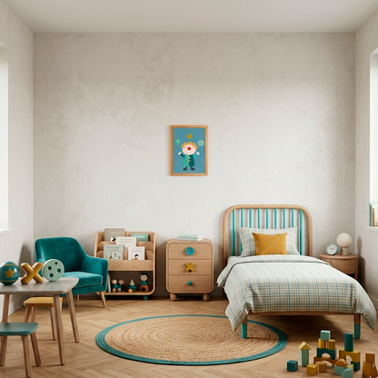 Quadro Infantil Palhacinho malabarista