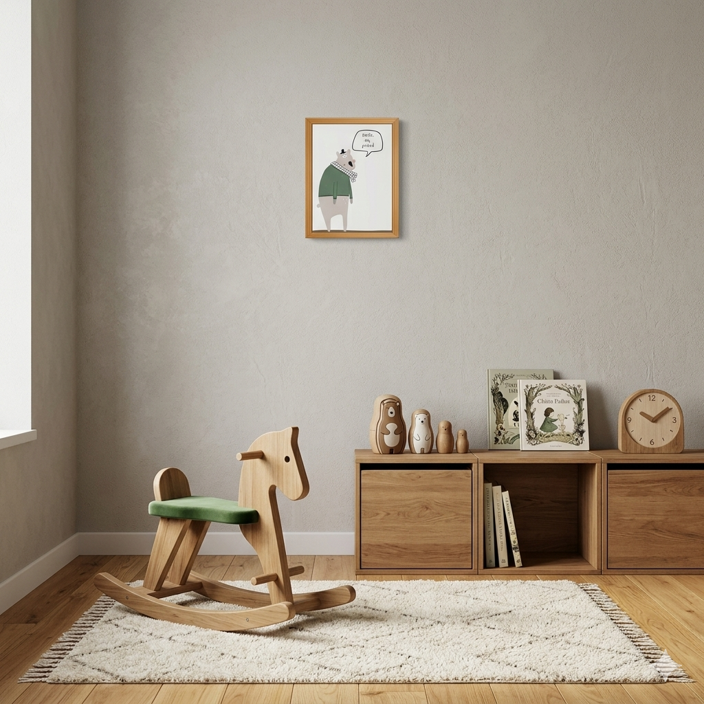 Quadro Infantil Urso "Hello my friend"