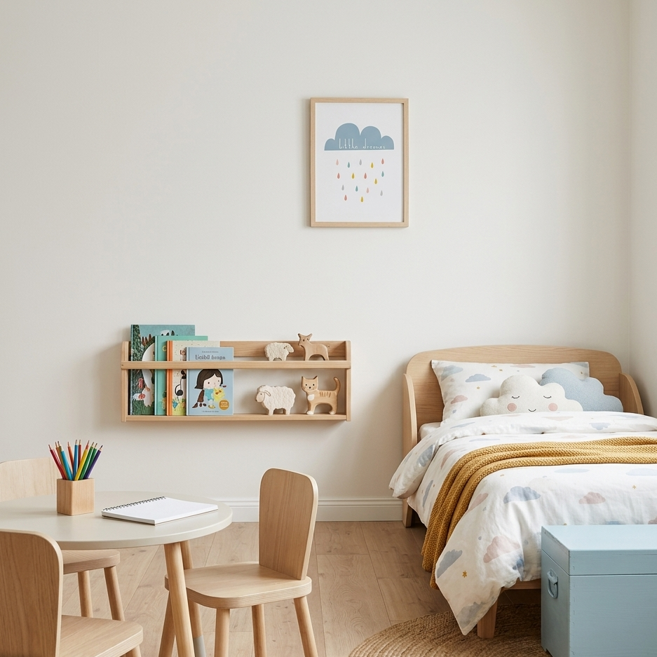 Quadro Infantil little dreamer chuva
