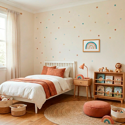 Quadro Infantil Arco Íris coração
