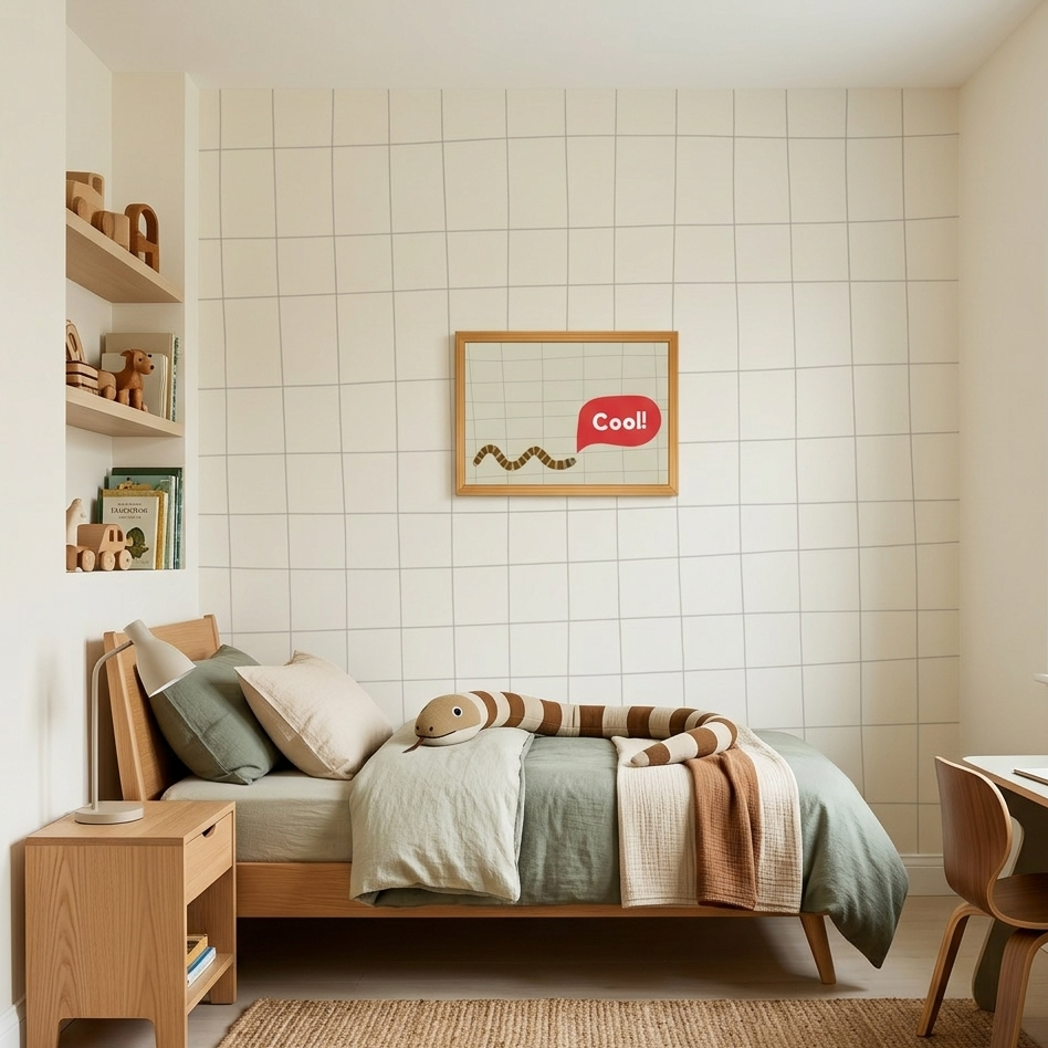 Quadro Infantil minhoca cool