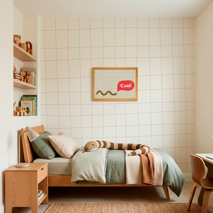 Quadro Infantil minhoca cool