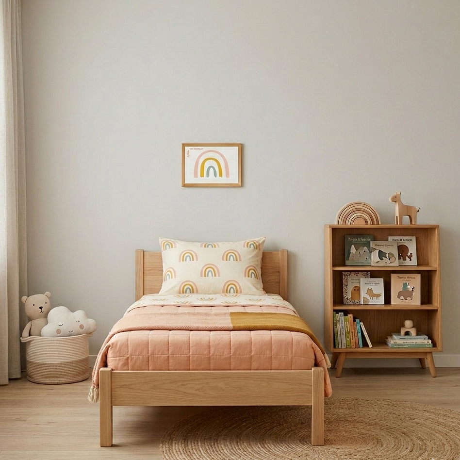 Quadro Infantil follow the rainbow rosa