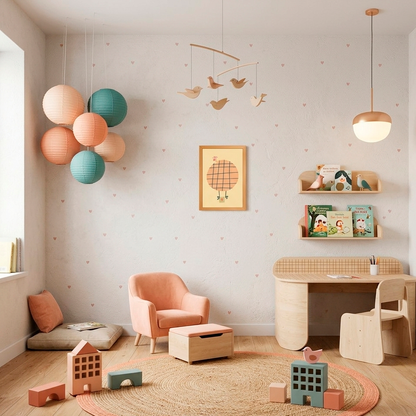 Quadro Infantil Passarinho no Balão