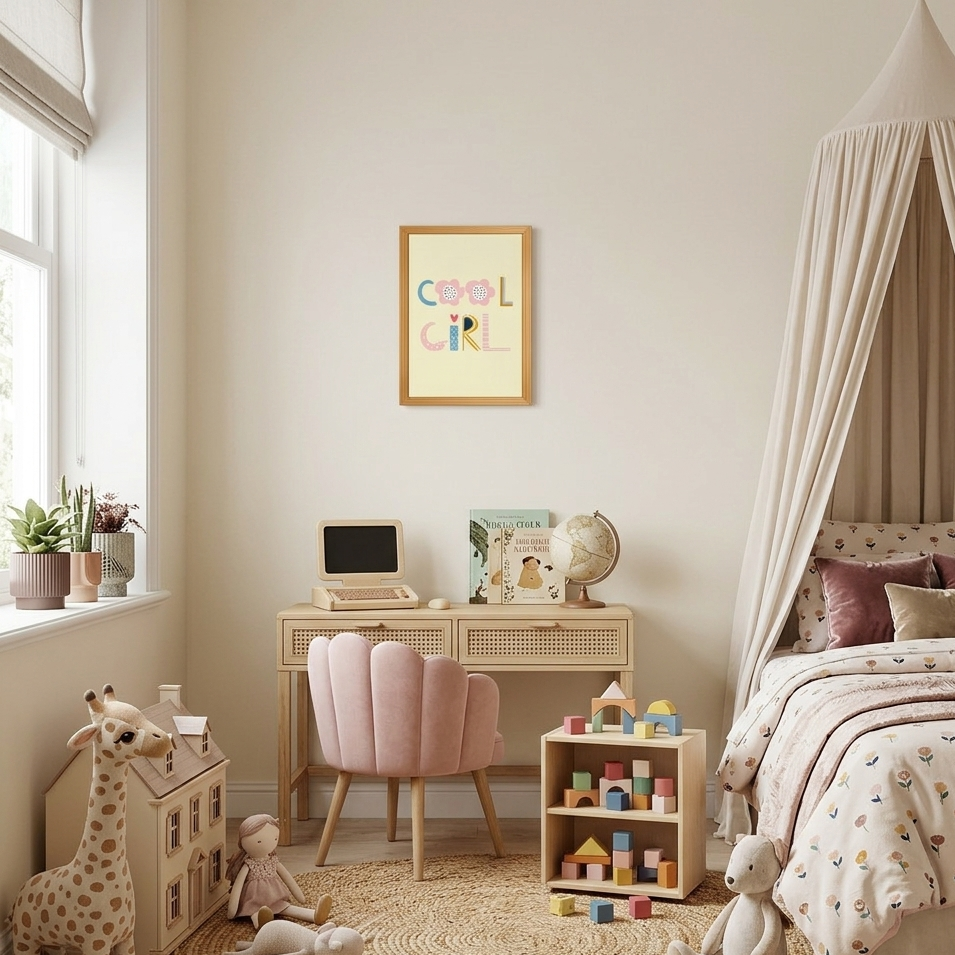 Quadro Infantil cool girl
