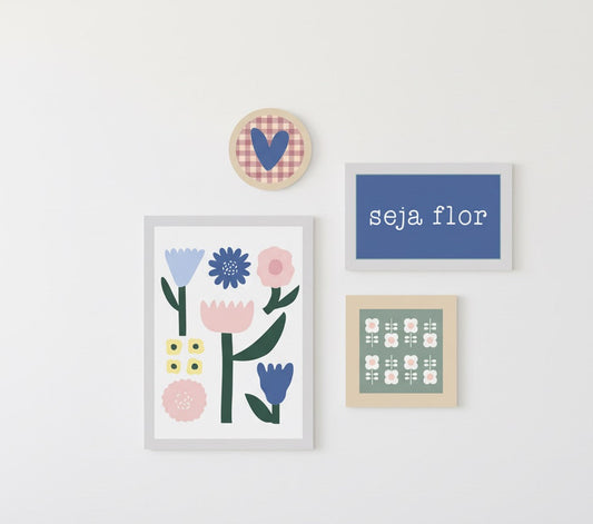 Composição de Quadros Tema Flores