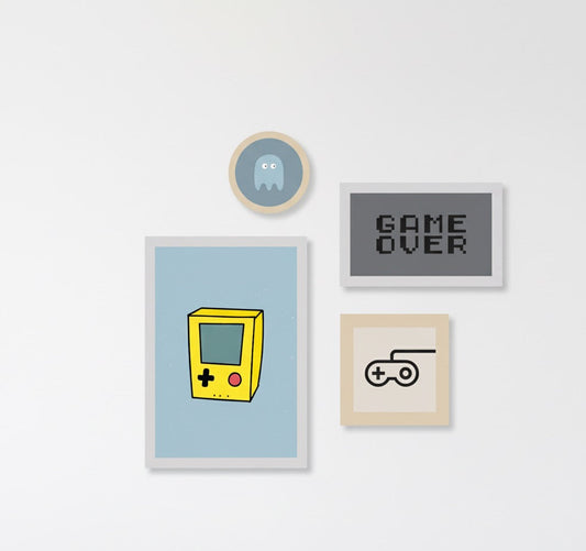 Composição de Quadros e Bastidor Tema Gamer
