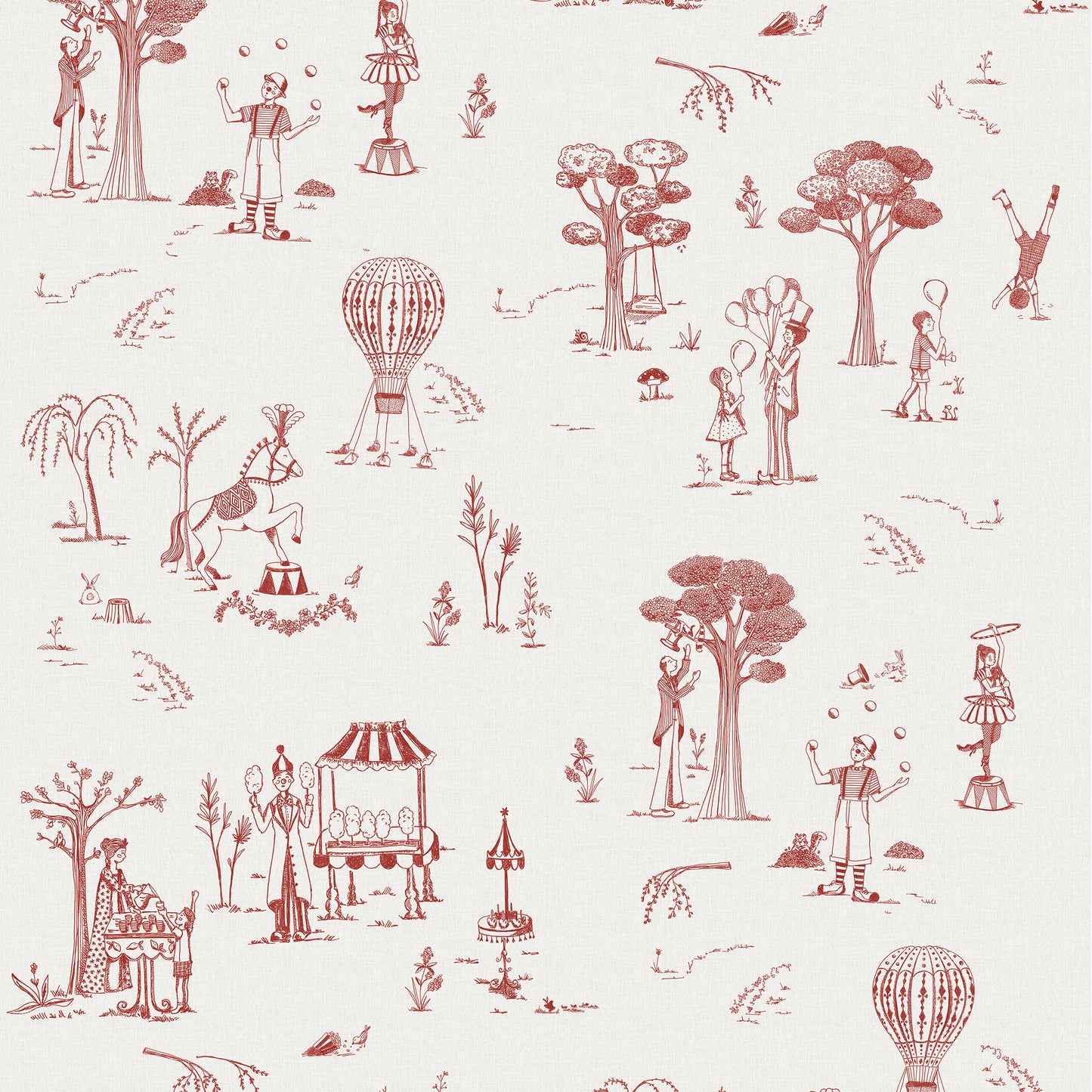 Papel de Parede Circo Toile de Jouy