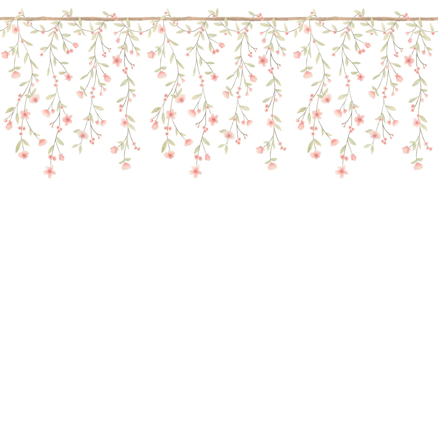 Papel de Parede Floral Ramalhetes Cascata