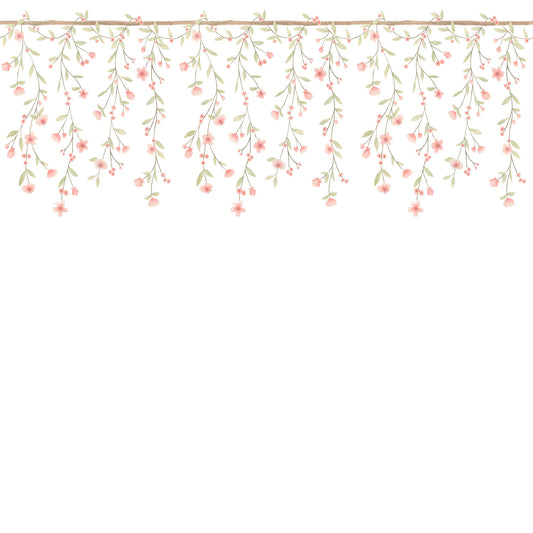 Papel de Parede Floral Ramalhetes Cascata