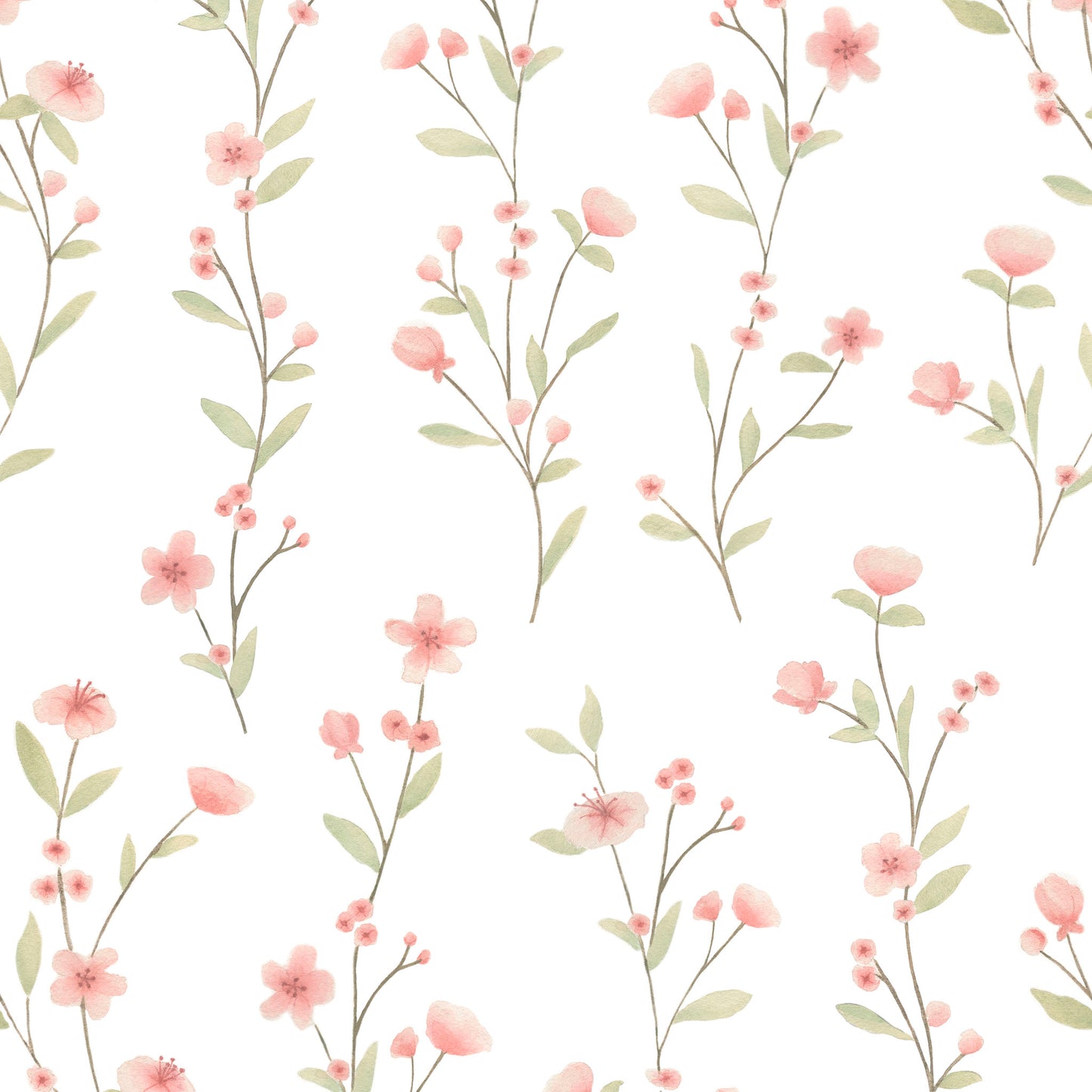Papel de Parede Floral Ramalhetes