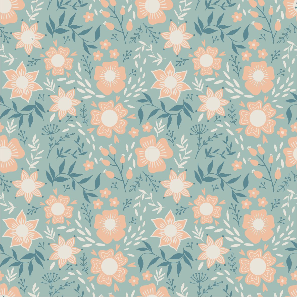 Papel de Parede Mix das Flores