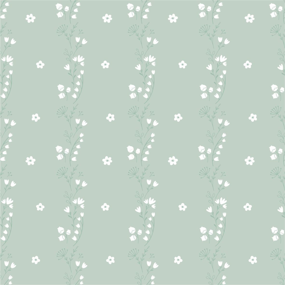 Papel de Parede Ramalhete Sálvia