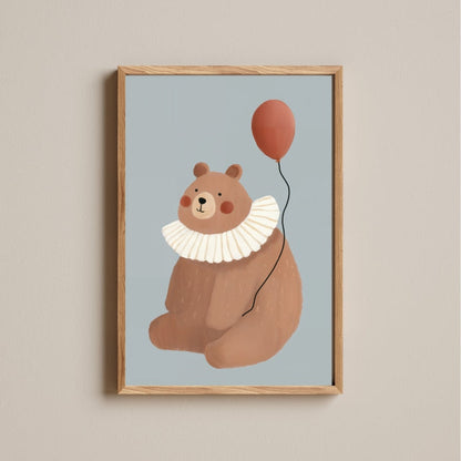 Quadro Aquarelado Urso com Balão