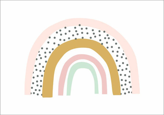 Quadro Infantil Arco Íris bolinhas