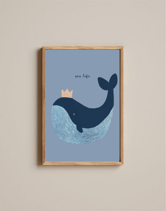 Quadro Aquarelado Baleia