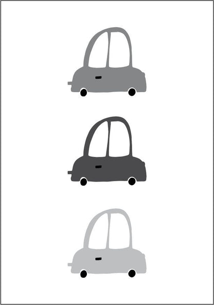 Quadro Infantil Carros Fuscas degradê