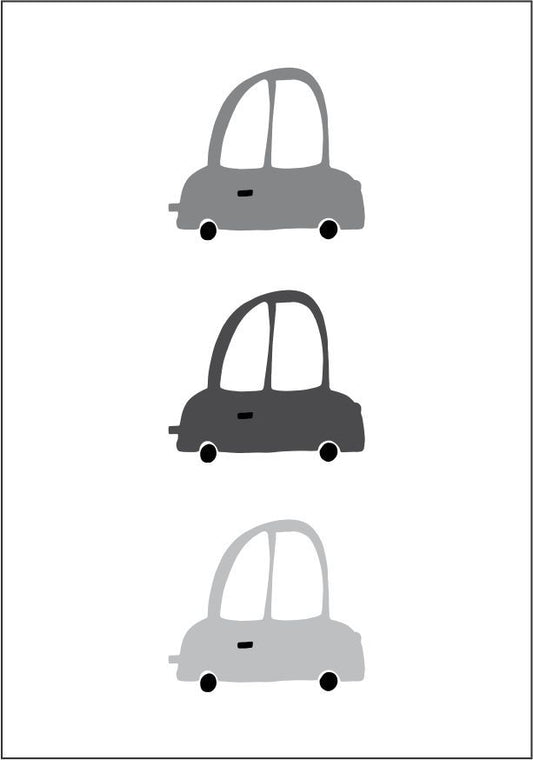 Quadro Infantil Carros Fuscas degradê