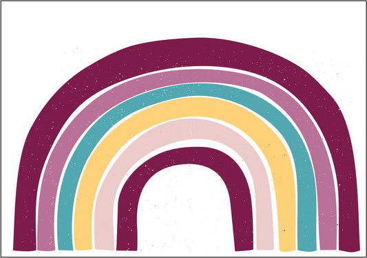 Quadro Infantil Arco Íris Roxo