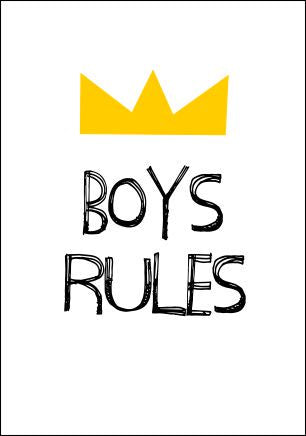 Quadro Infantil Boys Rules