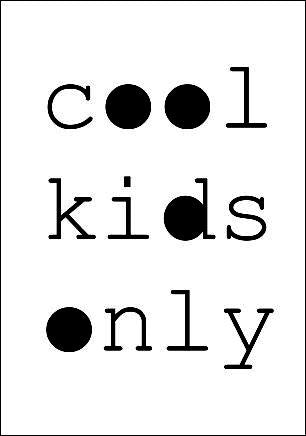 Quadro Infantil Cool Kids Only Preto