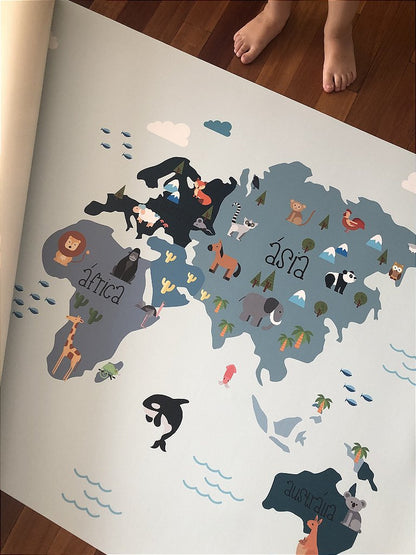 Tapete Playmat Mapa Mundi