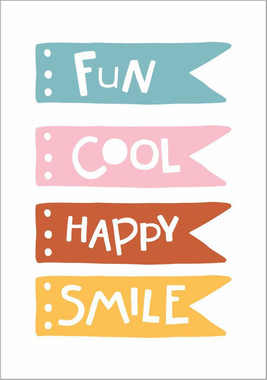 Quadro Infantil Fun Cool Happy Smile
