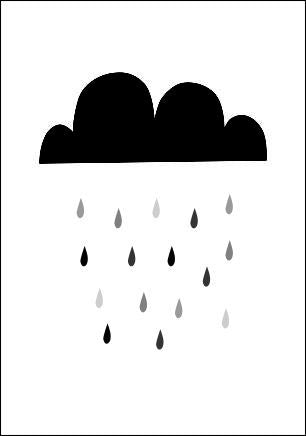 Quadro Infantil Chuva Preta