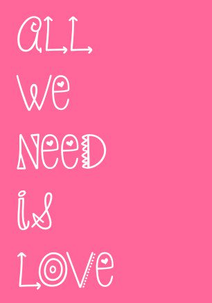 Quadro Infantil All You Need is Love