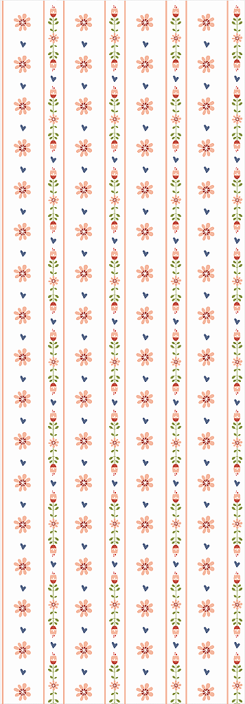 Papel de Parede Folk - Coração Floral