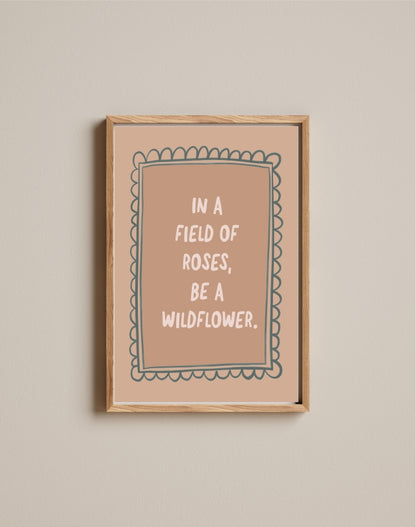 Quadro Aquarelado Frase Be Flower