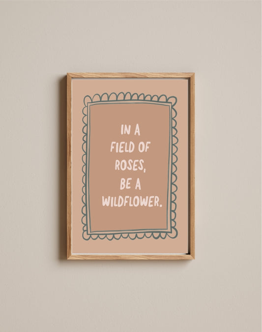 Quadro Aquarelado Frase Be Flower