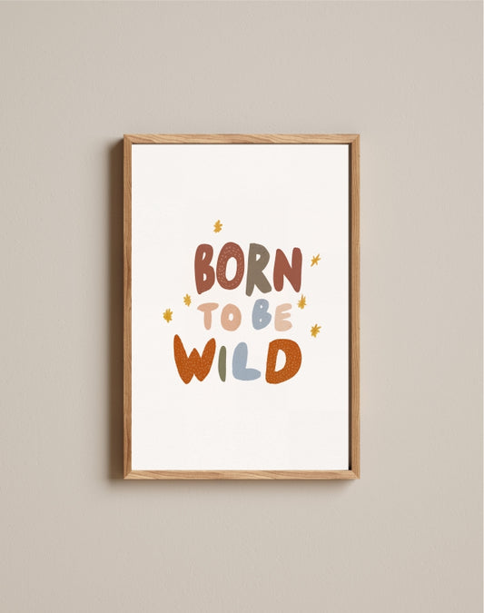 Quadro Aquarelado Frase Born to be Wild