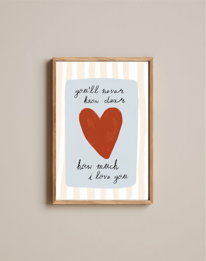 Quadro Aquarelado Frase Coração