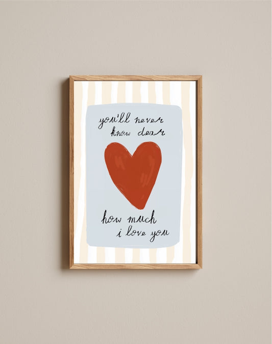 Quadro Aquarelado Frase Coração