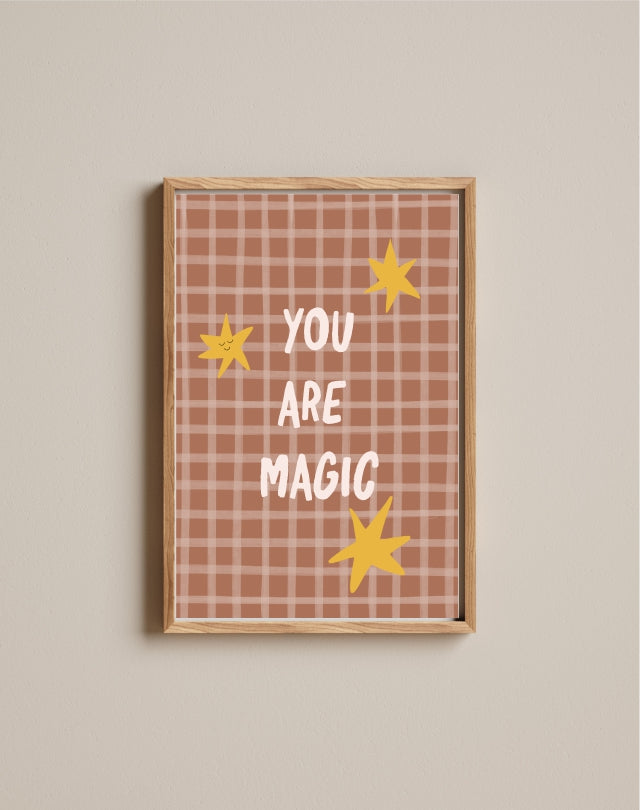 Quadro Aquarelado Frase You are Magic
