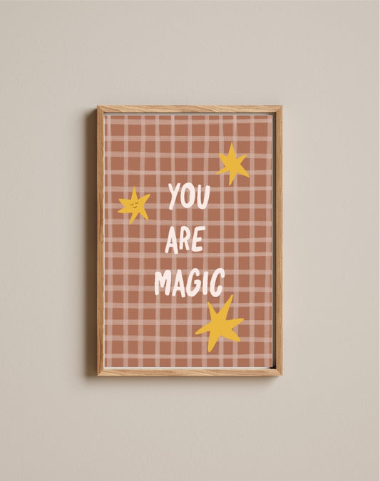 Quadro Aquarelado Frase You are Magic
