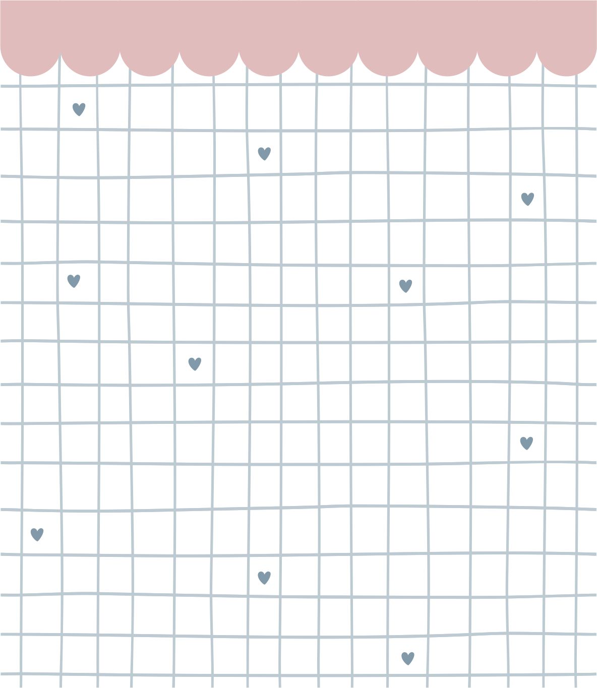Papel de Parede Grid Coração