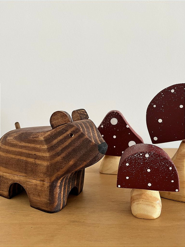 Adorno Urso Madeira
