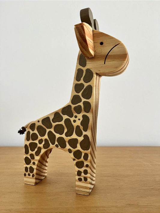 Adorno Girafa Madeira