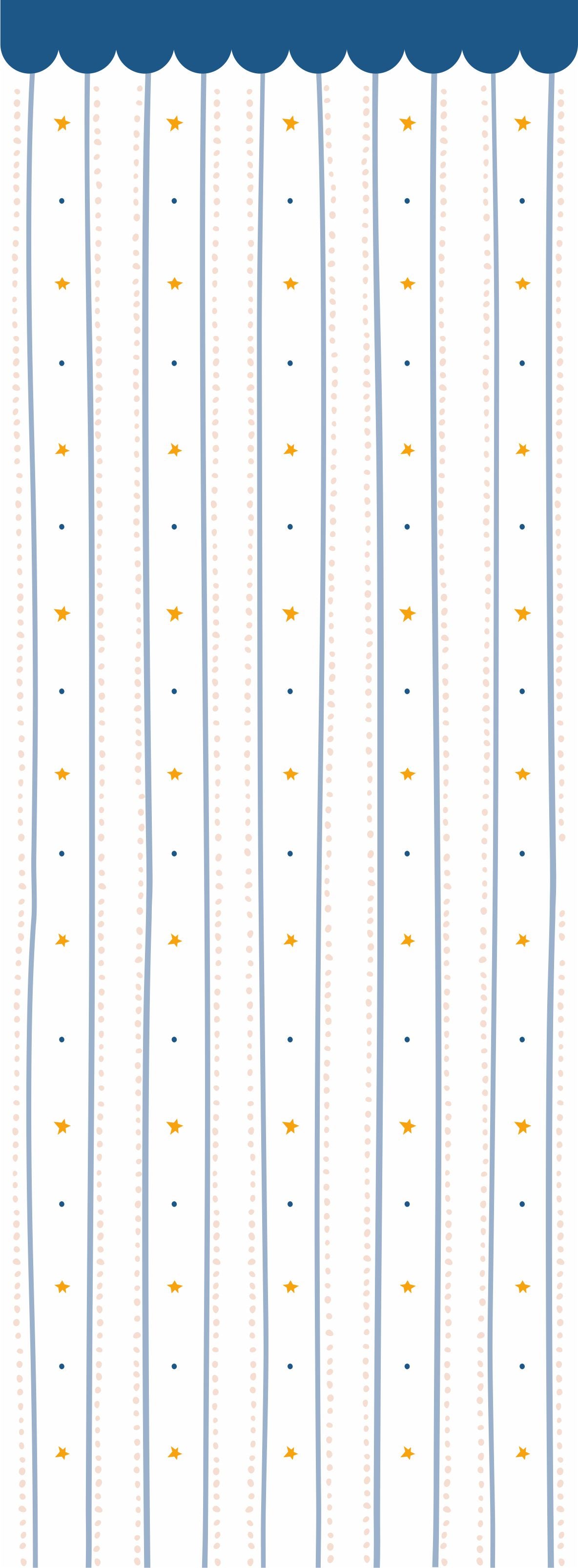 Papel de Parede Listras Estrelas Bolinhas